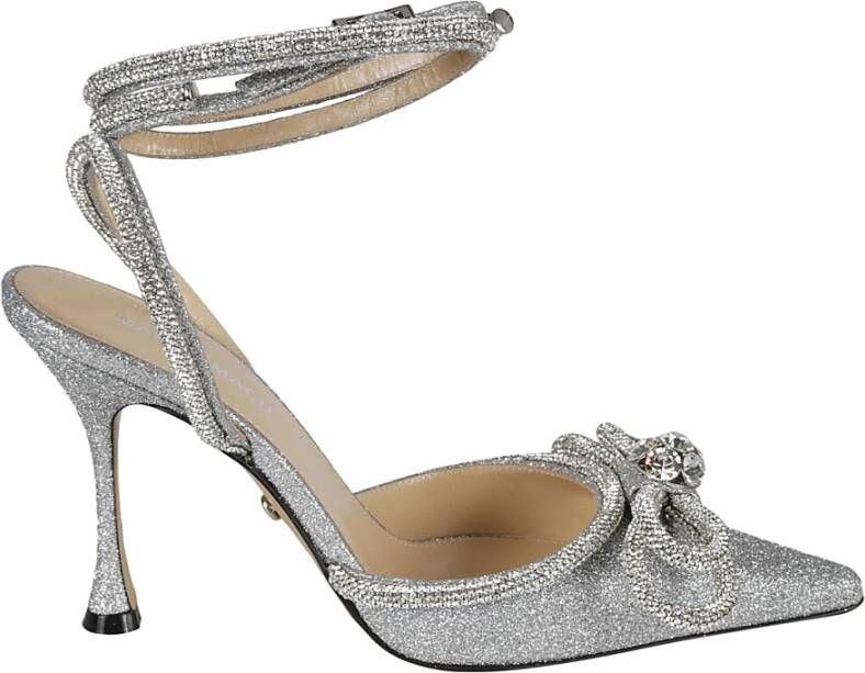 Mach & Mach Zilveren Pumps met Hak Elegante Stijl Gray Dames