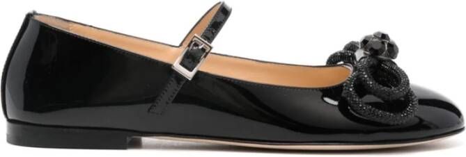 Mach & Mach Zwarte Lakleren Ballerina Flats Black Dames