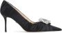 Mach & Mach Zwarte Satijnen Sandalen Elegante Stijl Black Dames - Thumbnail 1