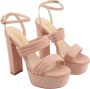 Made in Italia Luxe Velvet Wraparound Strap Sandalen Pink Dames - Thumbnail 18