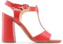 Made in Italia Damesandalen met enkelband van synthetisch lakleer Red Dames - Thumbnail 2