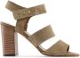 Made in Italia Verstelbare Leren Sandalen met 10cm Hak Brown Dames - Thumbnail 2