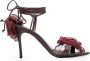 Magda Butrym Bordeaux Bloemen Sandalen Schoenen Red Dames - Thumbnail 1