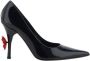 Magda Butrym Leren pumps met 3D-bloem Black Dames - Thumbnail 1