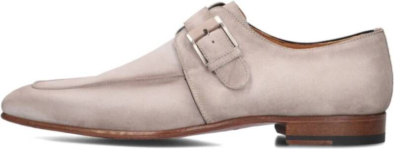 Magnanni Beige Suède Monk Strap Schoenen Beige Heren