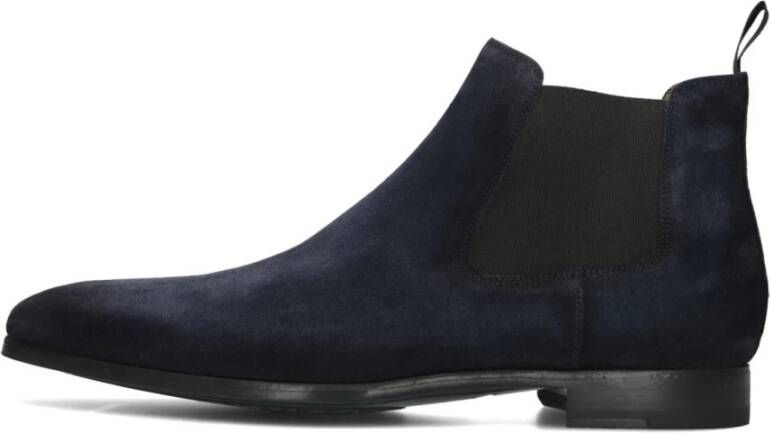 Magnanni Blauwe Chelsea Boot Handgemaakt Leer Blue Heren