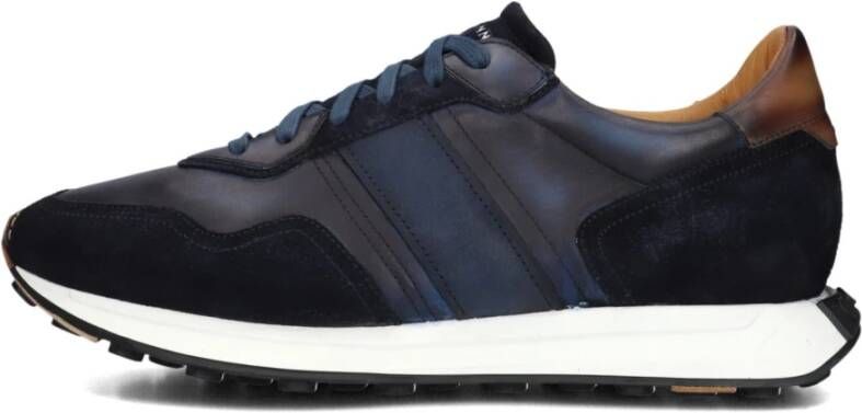 Magnanni Blauwe Lage Top Heren Sneakers Blue Heren