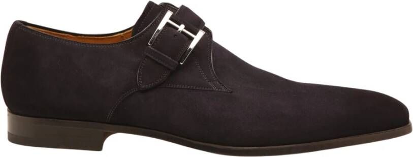 Magnanni Blauwe Suède Enkelspanschoenen Blue Heren