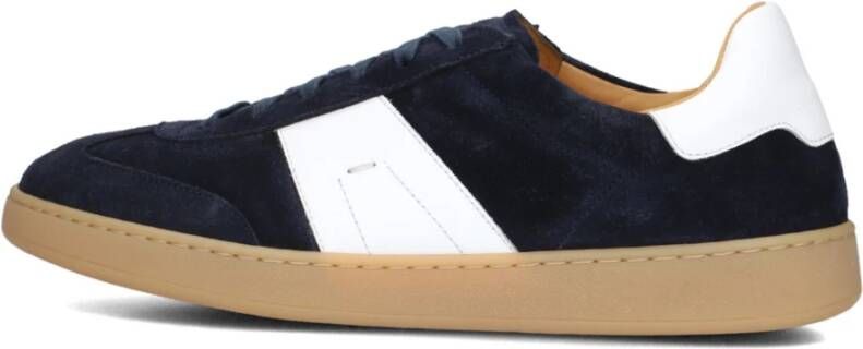 Magnanni Blauwe Suède Lage Heren Sneakers Blue Heren