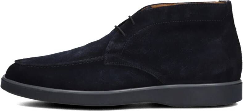 Magnanni Blauwe Suède Veterschoenen 25622 Blue Heren