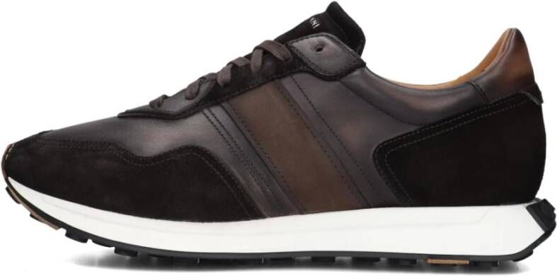 MAGNANNI Lage Sneakers Heren 25620 Maat: 44 Materiaal: Leer Kleur: Bruin