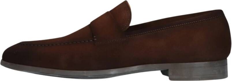 Magnanni Bruine Suède Loafer Klassieke Stijl Brown Heren