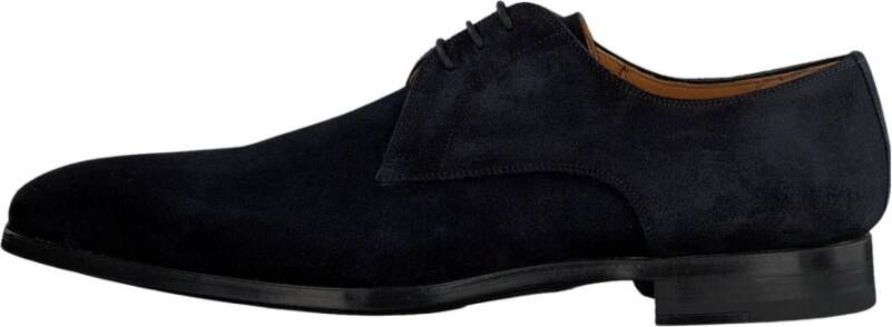 Magnanni Elegante Blauwe Suède Derby Schoenen Blue Heren