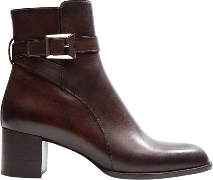 Magnanni Elegante enkellaars met alligator details Brown Dames