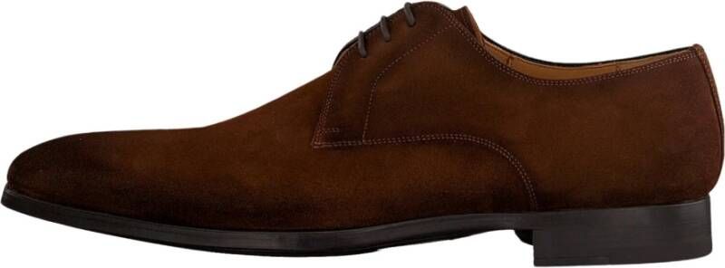 Magnanni Elegante Suède Derby Schoenen Brown Heren