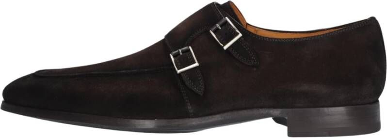 Magnanni Elegante Suède Double Monk Strap Schoenen Brown Heren