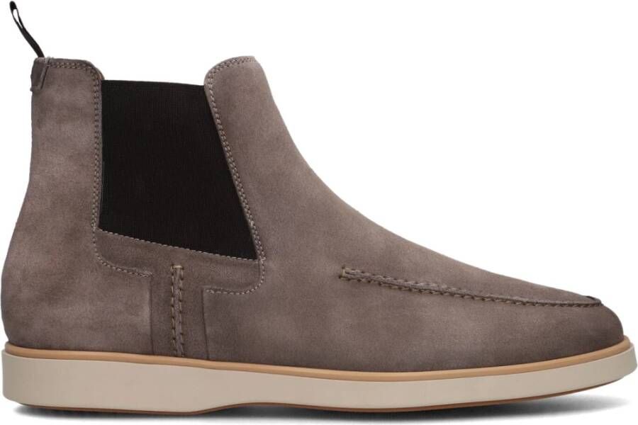 Magnanni Grijze Suède Chelsea Boots met Spiegelnaad Brown Heren