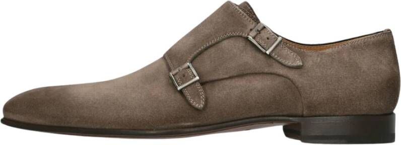 Magnanni Heren Suede Monk Strap Schoenen Beige Heren