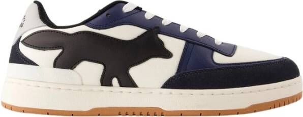 Maison Kitsuné Blauwe Leren Sneakers Chiru Multicolor Heren