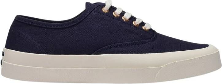 Maison Kitsuné Geregen sneaker in blauw canvas Blauw Unisex