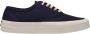 Maison Kitsuné Geregen sneaker in blauw canvas Blauw Unisex - Thumbnail 1