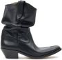 Maison Margiela Zwarte leren enkellaarzen Black Dames - Thumbnail 1