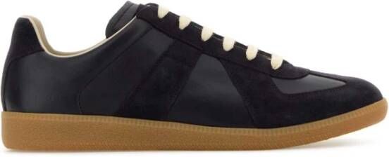 Maison Margiela Aubergine Leder Sneakers Multicolor Heren