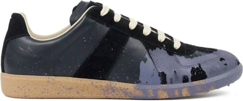 Maison Margiela Blauwe Paint Replica Sneakers Blue Heren