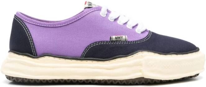 Maison Margiela Blauwe Sneakers Paneelontwerp Dikke Zool Blue Heren