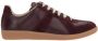 Maison Margiela Bordeaux Low-Top Sneakers Leer Suède Red Heren - Thumbnail 1