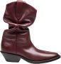 Maison Margiela Bordeaux Tabi Cowboy Enkellaarzen Brown Dames - Thumbnail 1