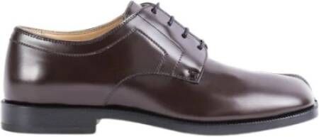 Maison Margiela Bruin Leren Tabi Derby Schoenen Brown Dames