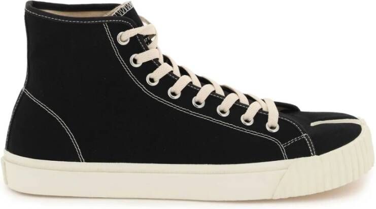 Maison Margiela Canvas Tabi Hi-Top Sneakers Black Dames