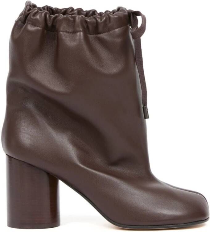 Maison Margiela Chic Brown Tabi Balloon Ankle Boots Brown Dames