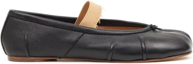 Maison Margiela Elastische Band Ballerina Flats Black Dames