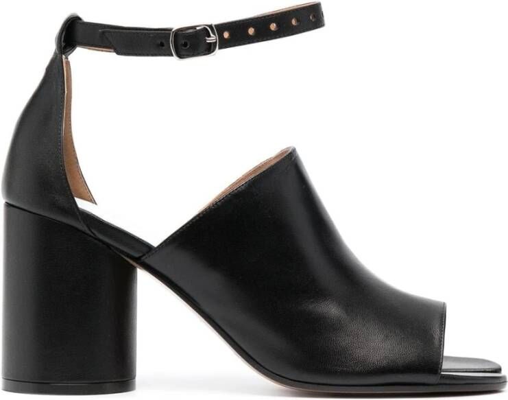 Maison Margiela Hannah Sandalen Zwart Leer Hoge Hak Black Dames