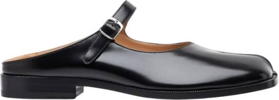 Maison Margiela Gepolijste leren Mary-Jane Mules Black Dames