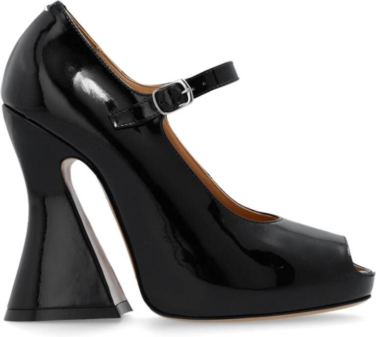 Maison Margiela Glanzende pumps Black Dames