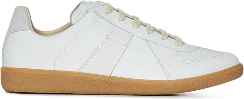 Maison Margiela Grijze Sneakers met Vetersluiting Gray Heren