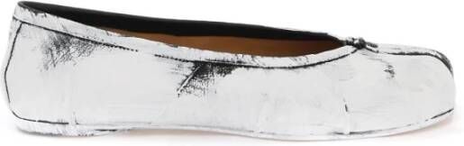 Maison Margiela Handgeschilderde Tabi Ballet Flats White Dames