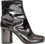 Maison Margiela Ironcrackled Mirror Leren Enkellaarzen Gray Dames - Thumbnail 1