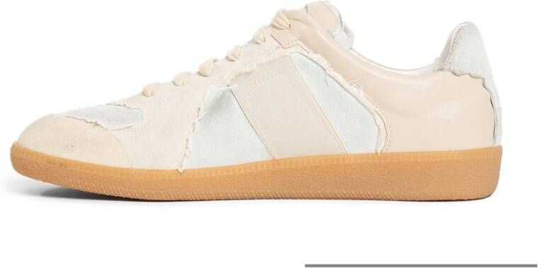 Maison Margiela Ivory Inside-Out Leren Sneakers Beige Dames