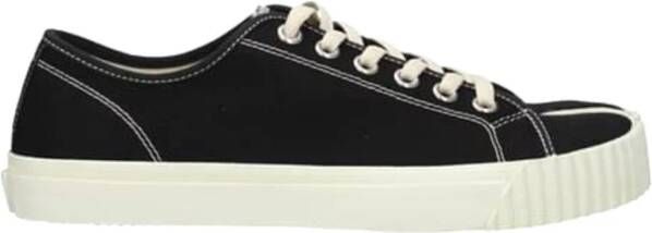 Maison Margiela Zwarte Canvas Tabi Sneakers voor Heren Black Heren