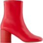 Maison Margiela Leather boots Red Dames - Thumbnail 1