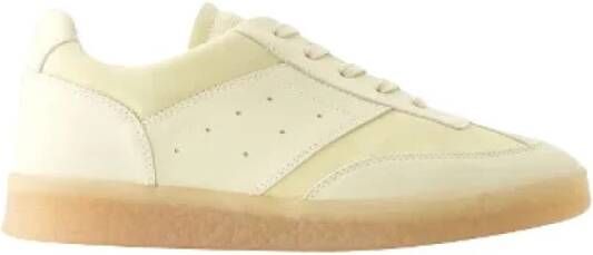 Maison Margiela Leather sneakers Beige Dames