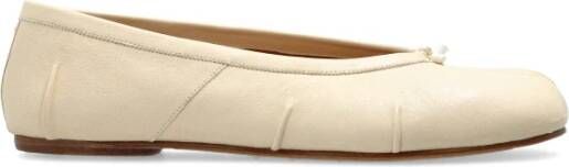 Maison Margiela Leren ballerina's Beige Dames