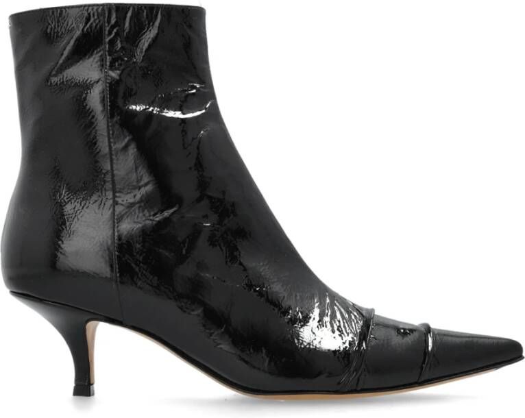 Maison Margiela Leren enkellaarzen Black Dames