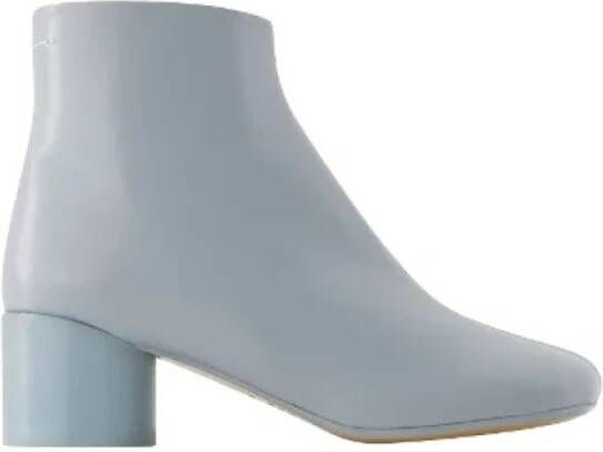 Maison Margiela Leren laarzen van kalfsleer Blue Dames