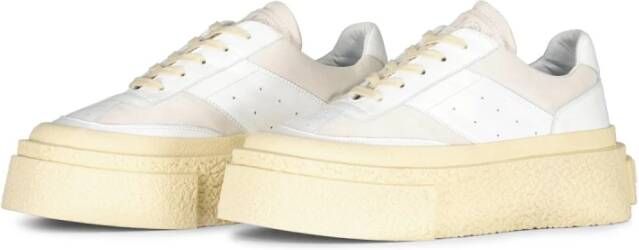 Maison Margiela Leren sneakers met dikke zool White Dames