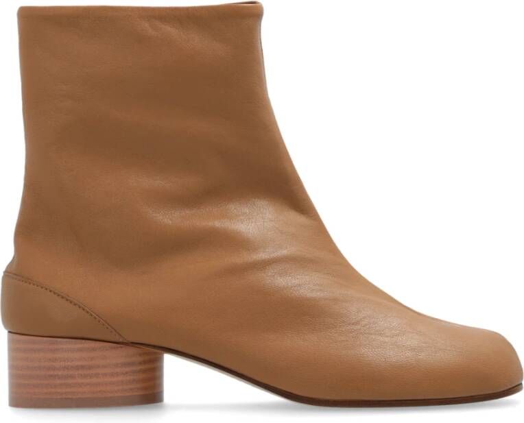 Maison Margiela Leren `Tabi` laarzen Brown Dames